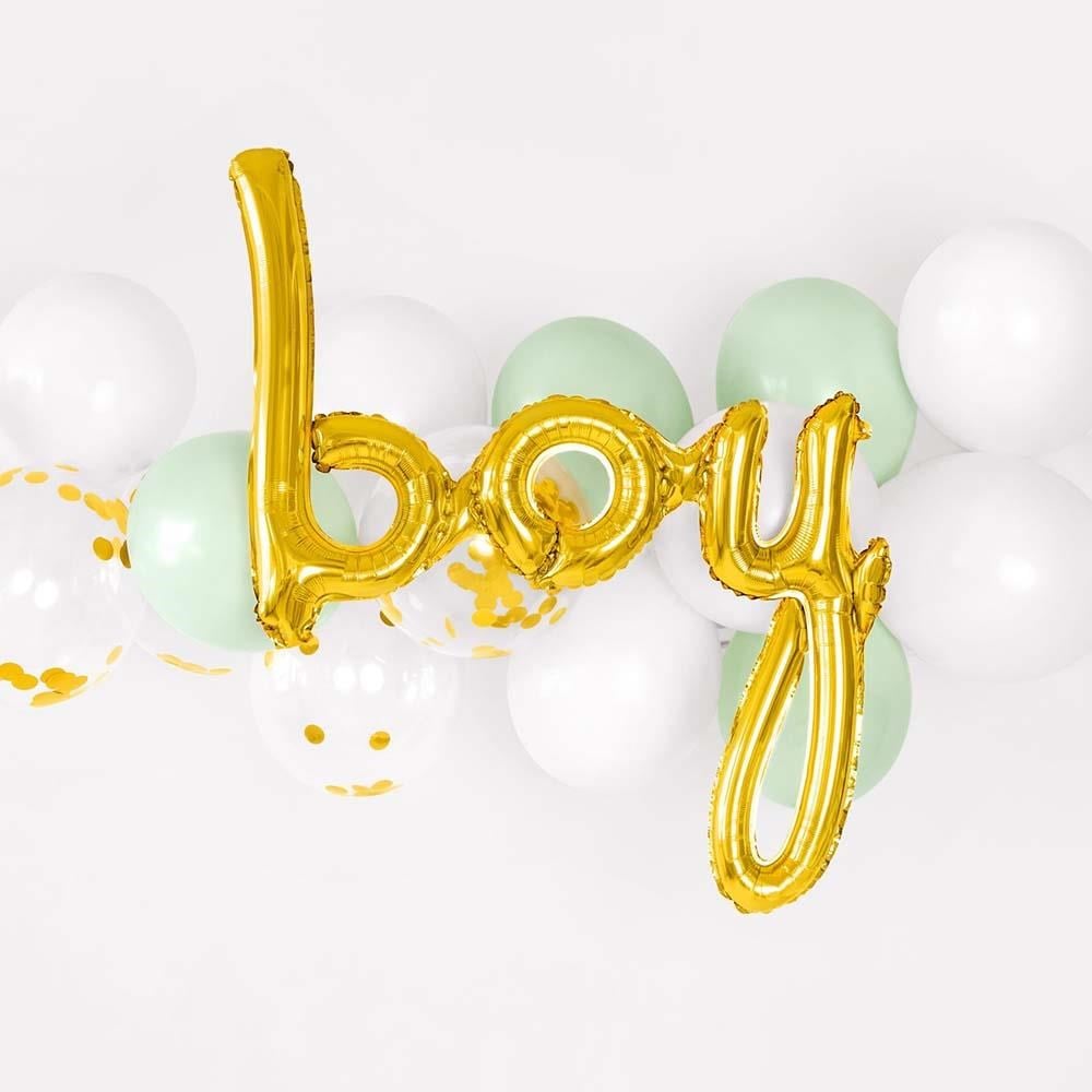 Boy Gold Folyo Balon - Bebek Çocuk Parti Kutlama Seti 