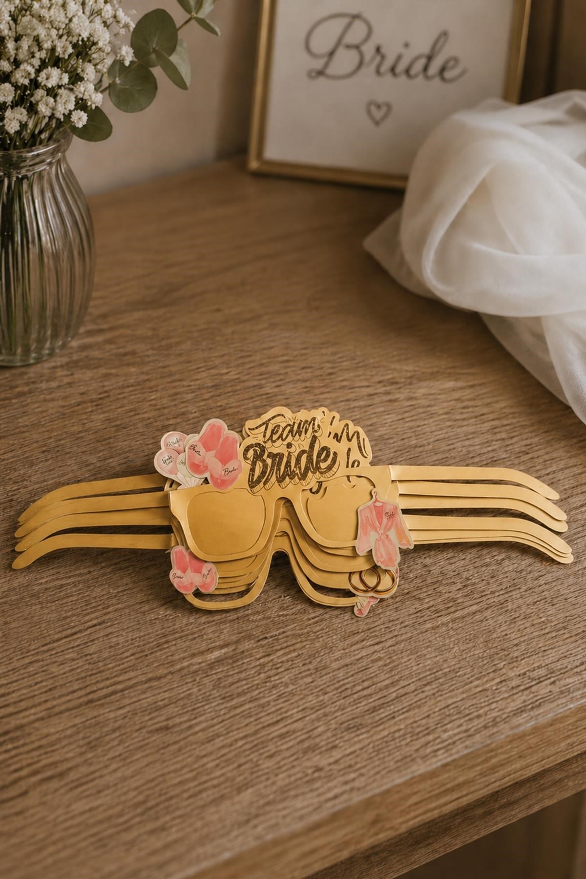 Bride Team Altın Parti Gözlüğü Seti (6’lı)