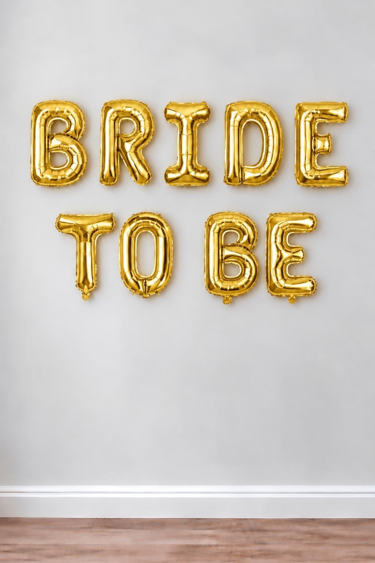 Bride To Be 16 inç 40 Cm Gold Renk Folyo Balon Seti, Bride To Be Parti Kutlama
