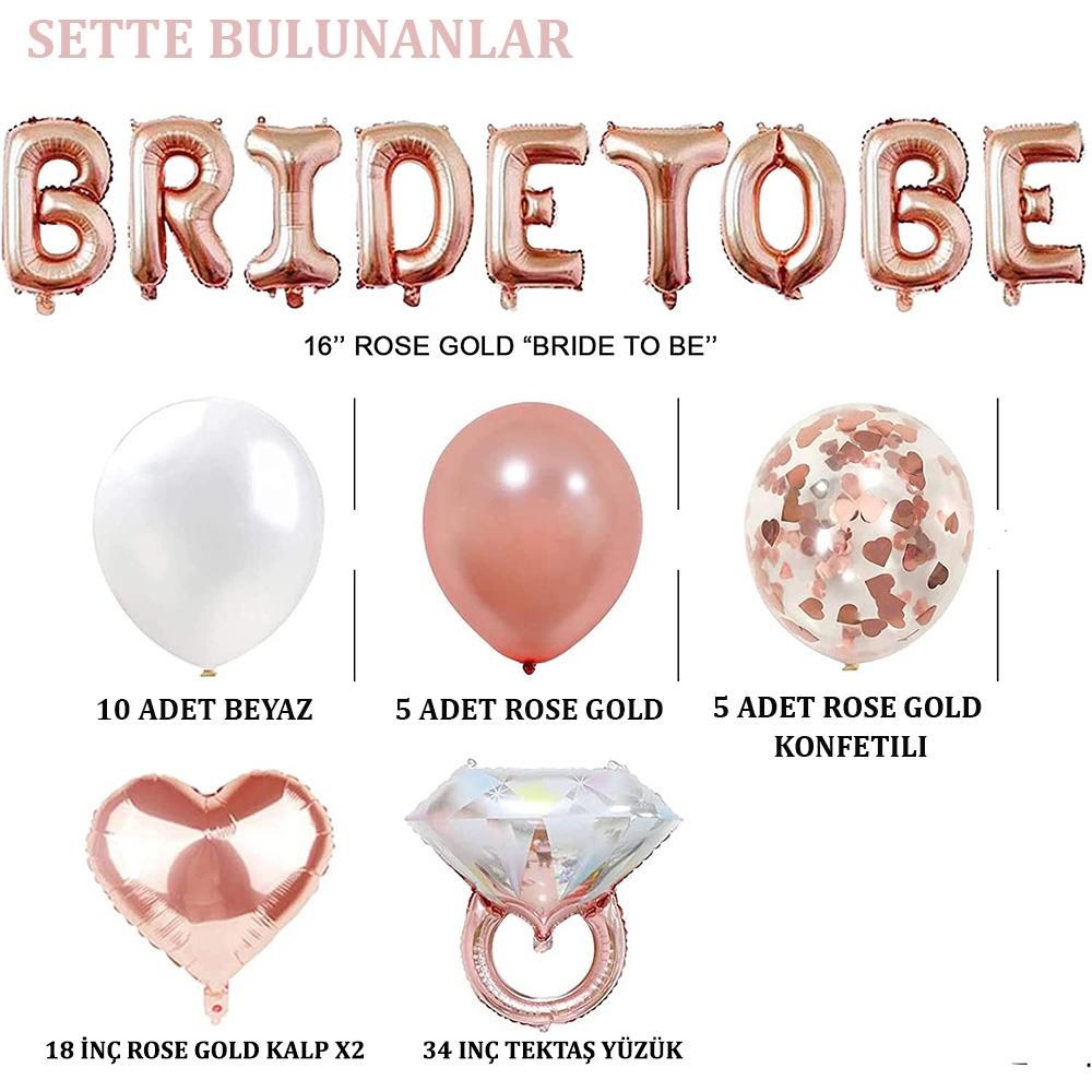Bride To Be Bekarlığa Veda Parti Kutlama Seti 2