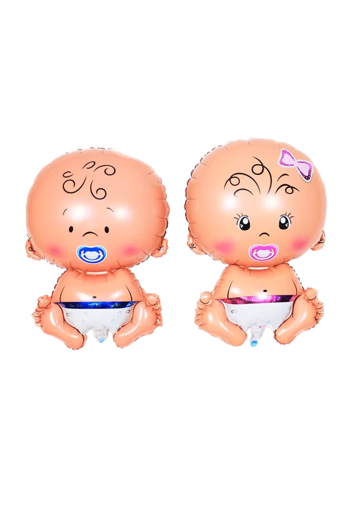 Cinsiyet Belirleme Partisi Kız Mı Erkek Mi Boy Or Girl Mavi Erkek Bebek ve Pembe Kız Bebek Balon