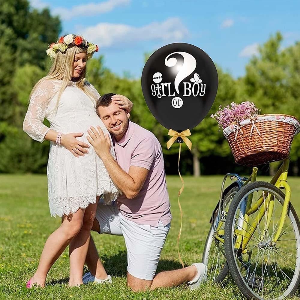 Girl or Boy Siyah Cinsiyet Belirleme Balonu Erkek Bebek 18 Inc