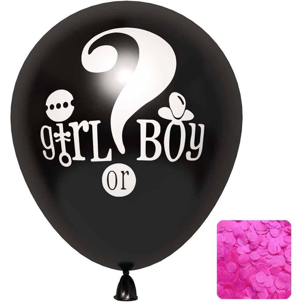 Girl or Boy Siyah Cinsiyet Belirleme Balonu Kız Bebek 18 Inc