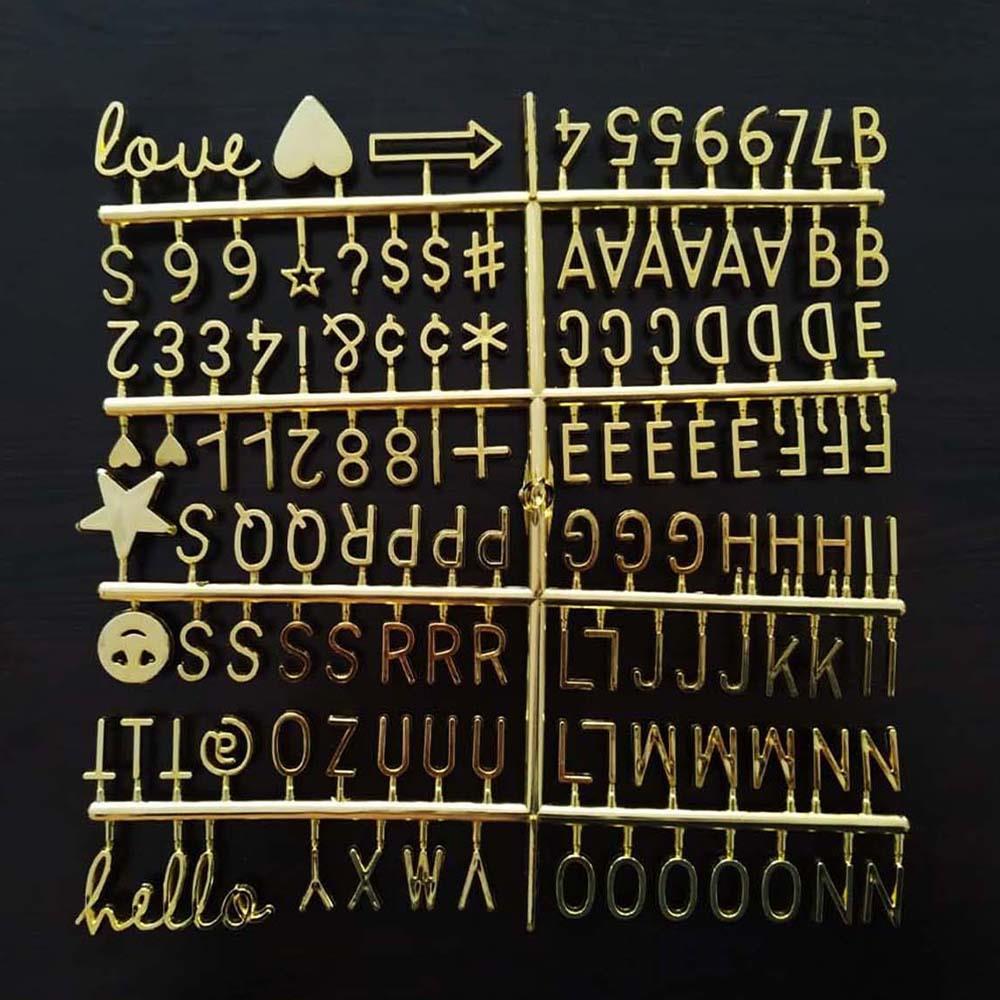 Gold Harf Seti, 121 Harf Karakterli; Yazı Panosu İçin