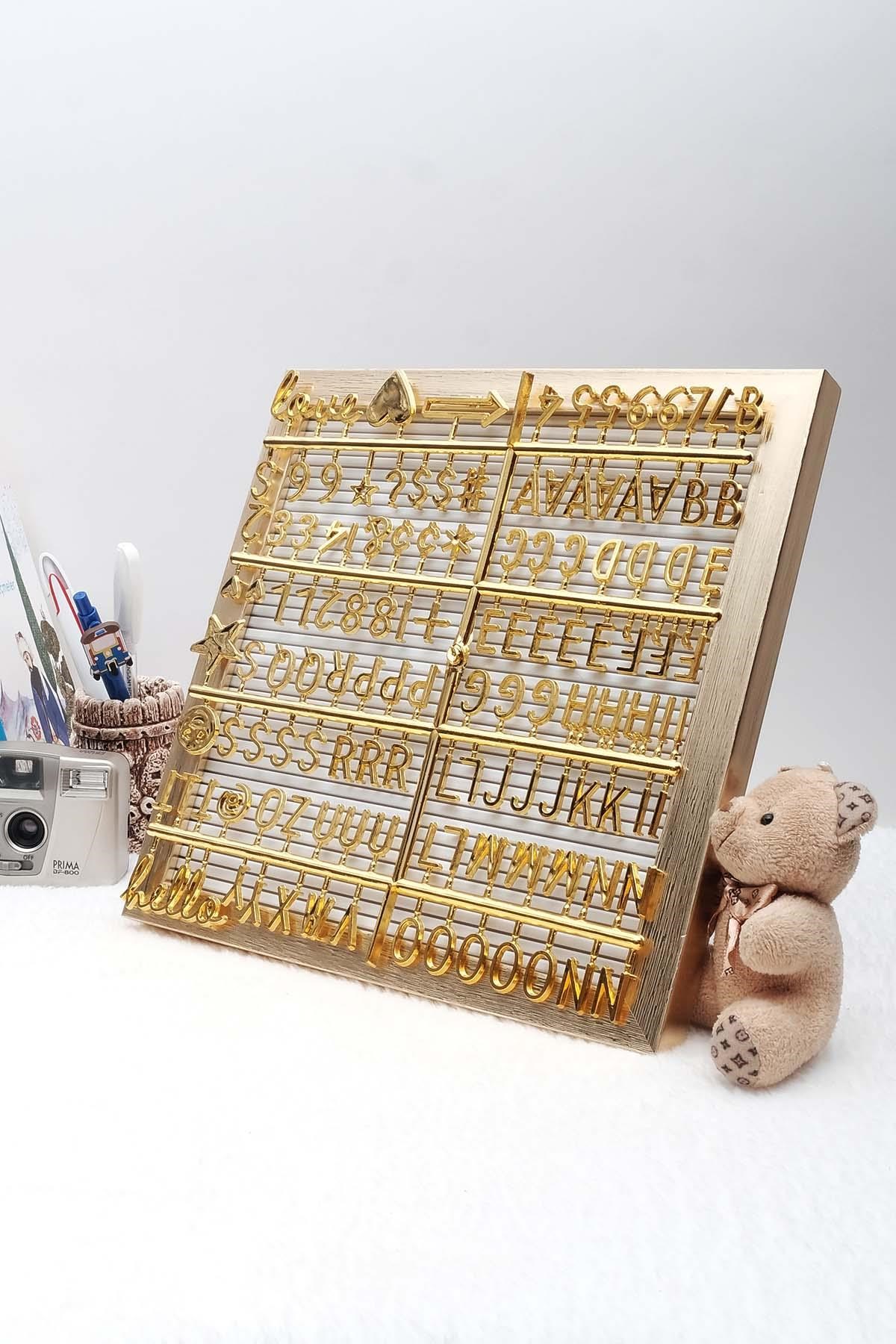 Gold Yazı Panosu Mesaj Tahtası, Gold Harf Seti