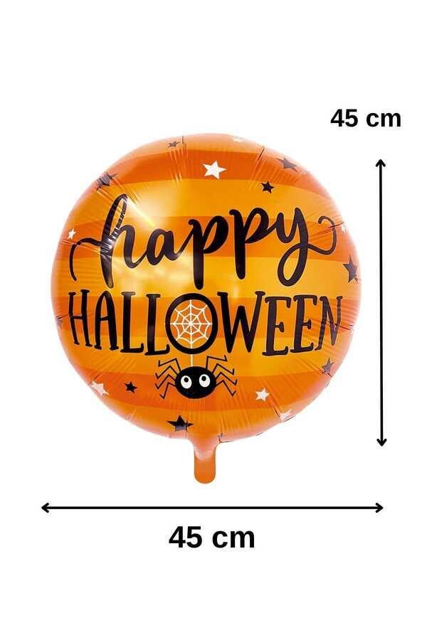 Happy Halloween Örümcek Tasarımlı 45x45 Cm Folyo Balon Halloween Cadılar Bayramı Parti Malzemesi