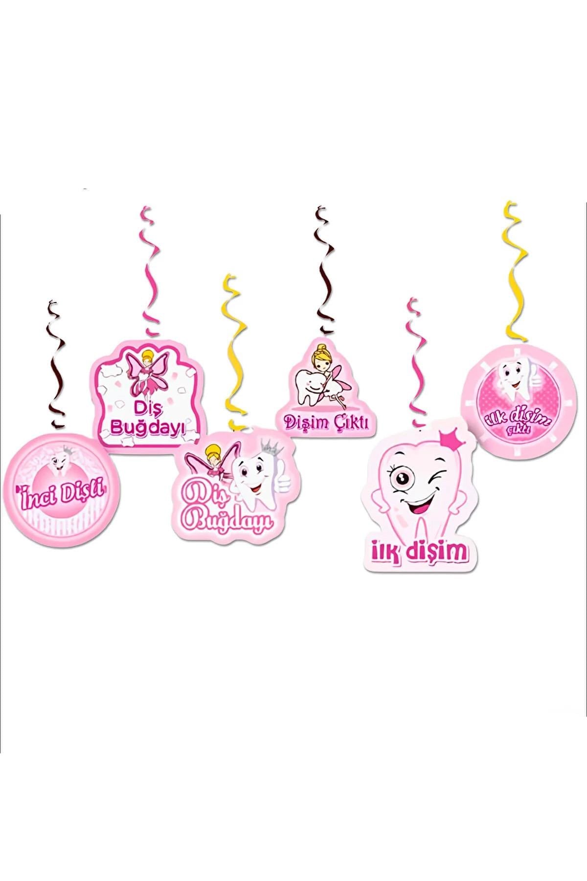 İlk Dişim Pembe 6lı Tavan Süsü
