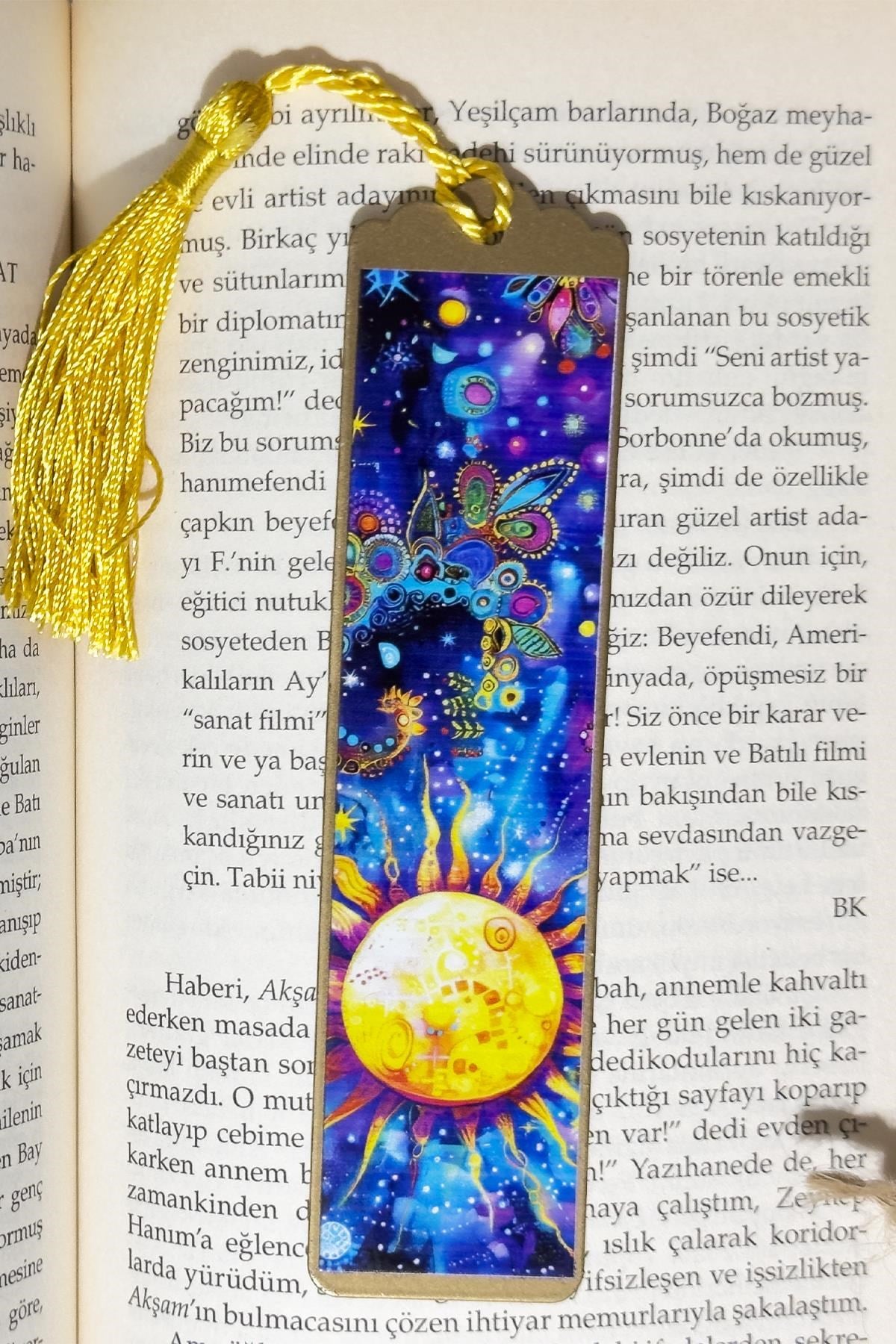 Kitap Kılıfı Ve Metal Ayraç- Kozmik Güneş