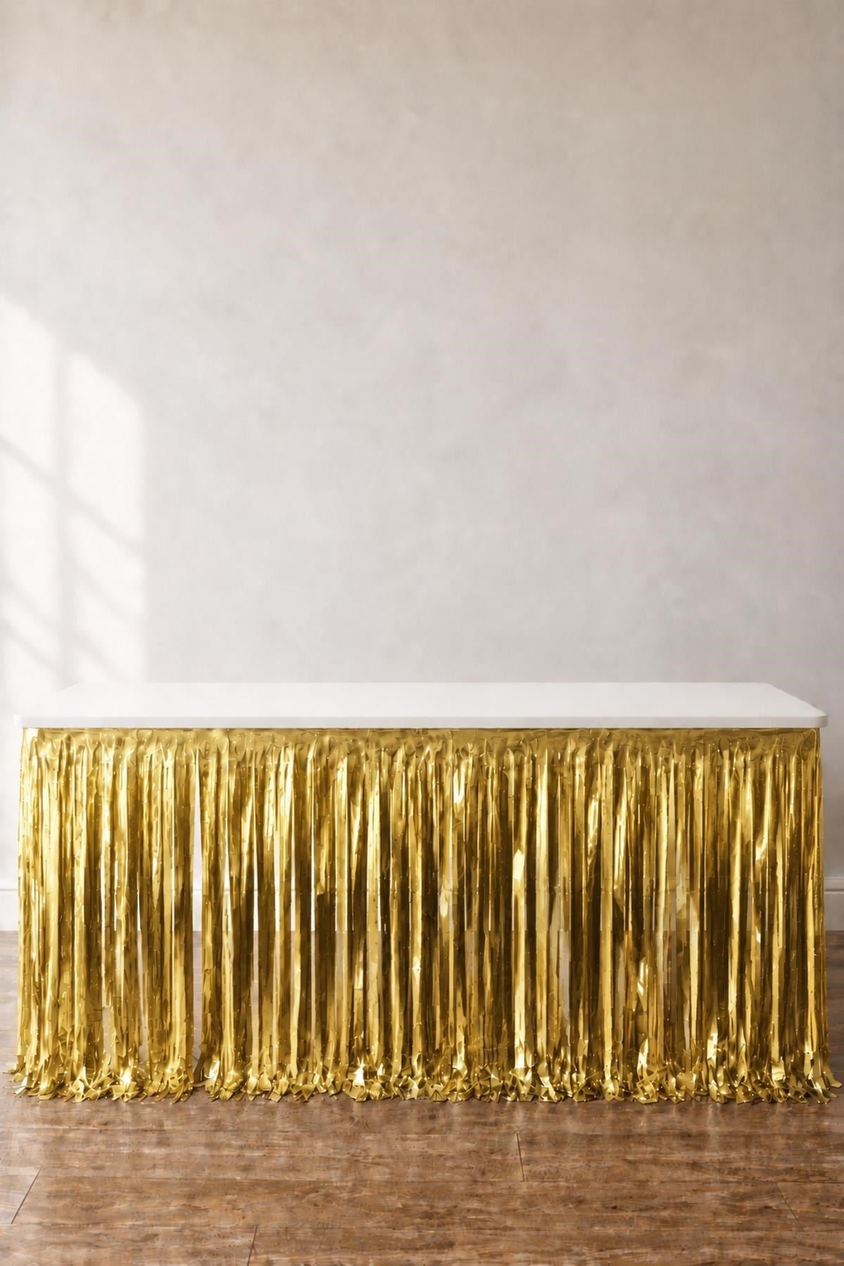 Metalize Masa Eteği Gold 70x300 cm