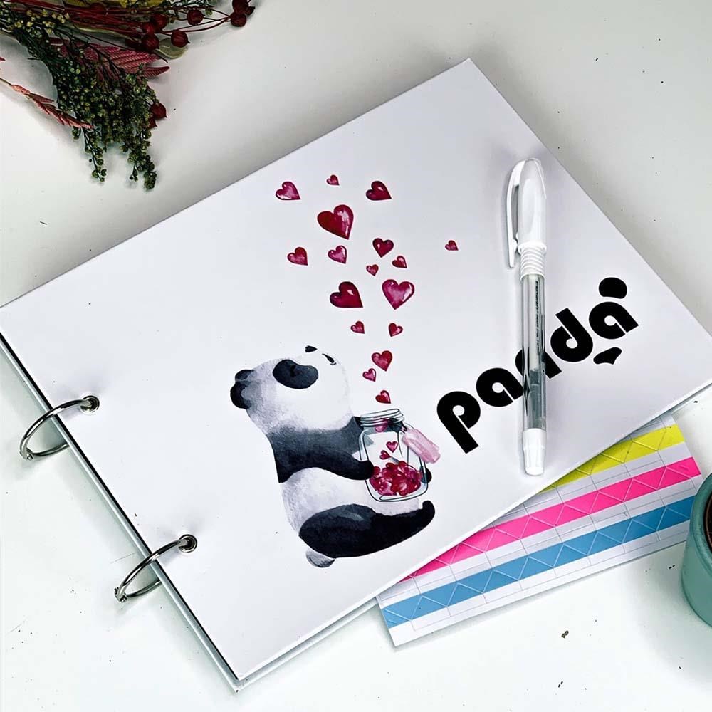 Panda Tasarımlı Fotoğraf Albümü Anı Defteri, Kendin Yap DIY