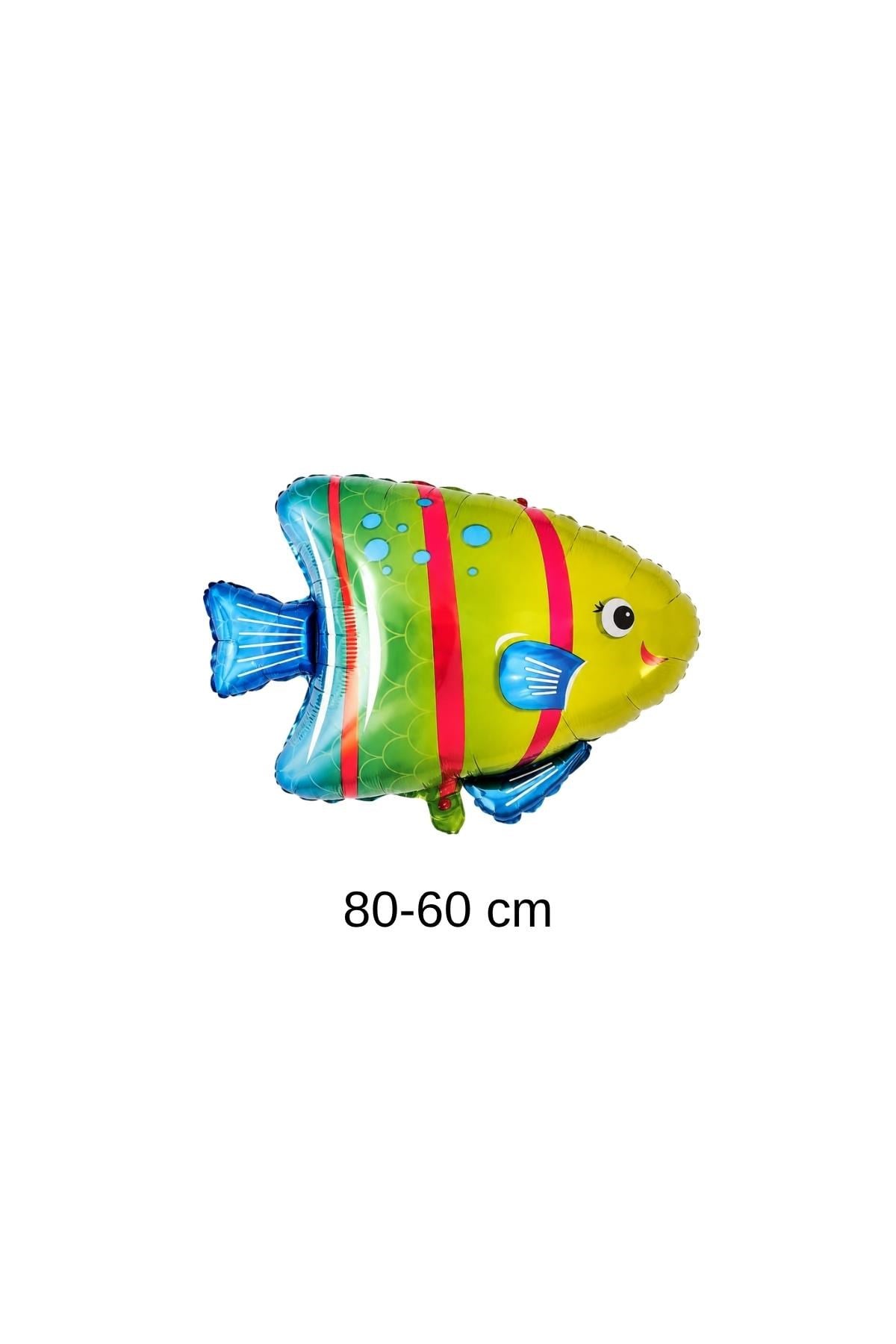 Renkli Balık Folyo Balon 80 × 60 cm – Deniz Altı Temalı Parti Süsü
