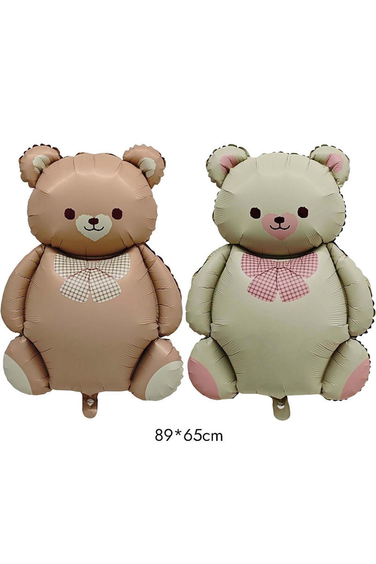 Retro Büyük Bej Ayı Folyo Balon Teddy Bear 65,5- 90 Cm