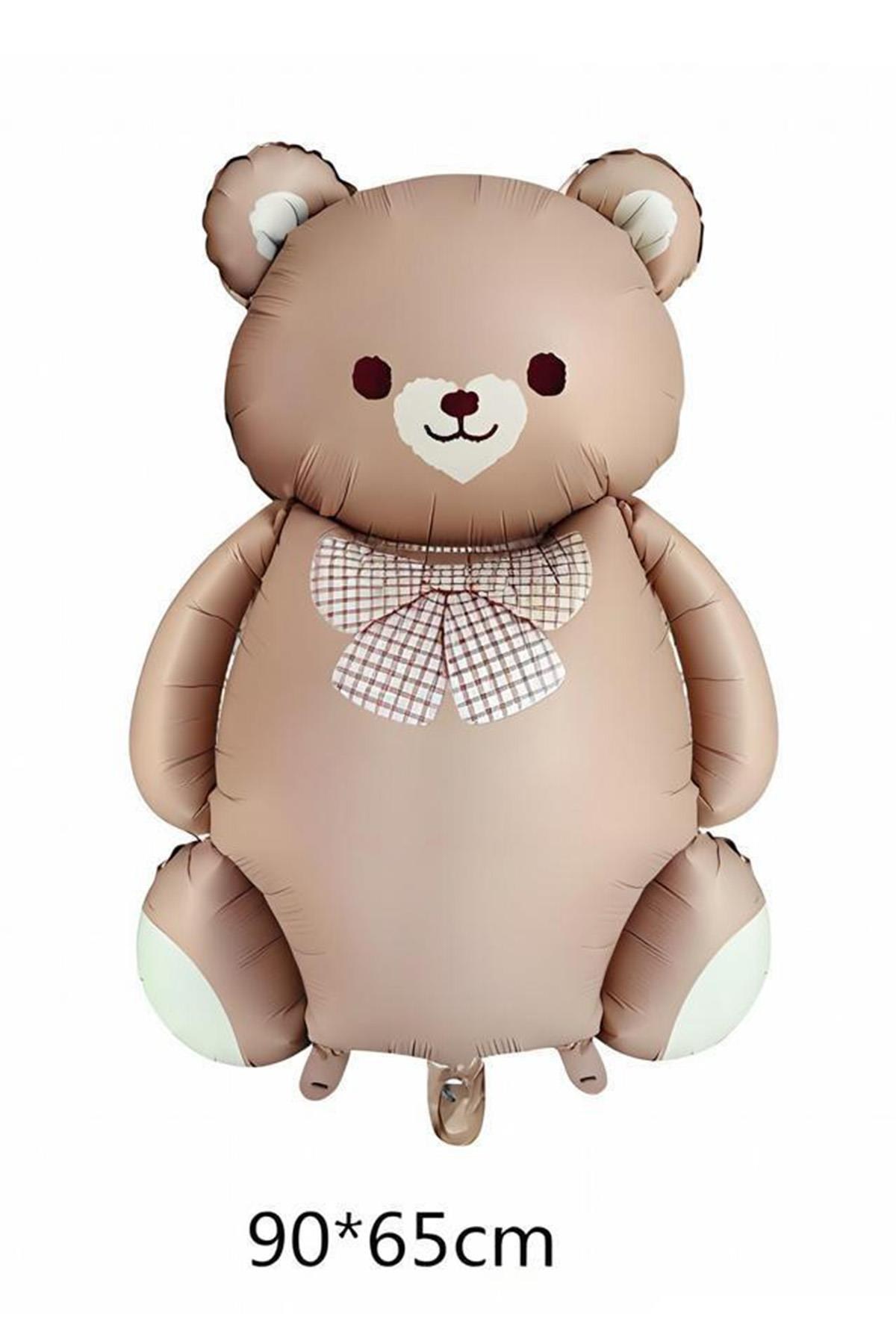 Retro Büyük Karamel Ayı Folyo Balon Teddy Bear 65,5- 90 Cm