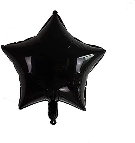 Siyah Konsept 1 Yaş Doğum Günü Kutlama Seti; Beyaz Siyah Konfetili Balon, Rakam Yıldız Folyo ve Banner