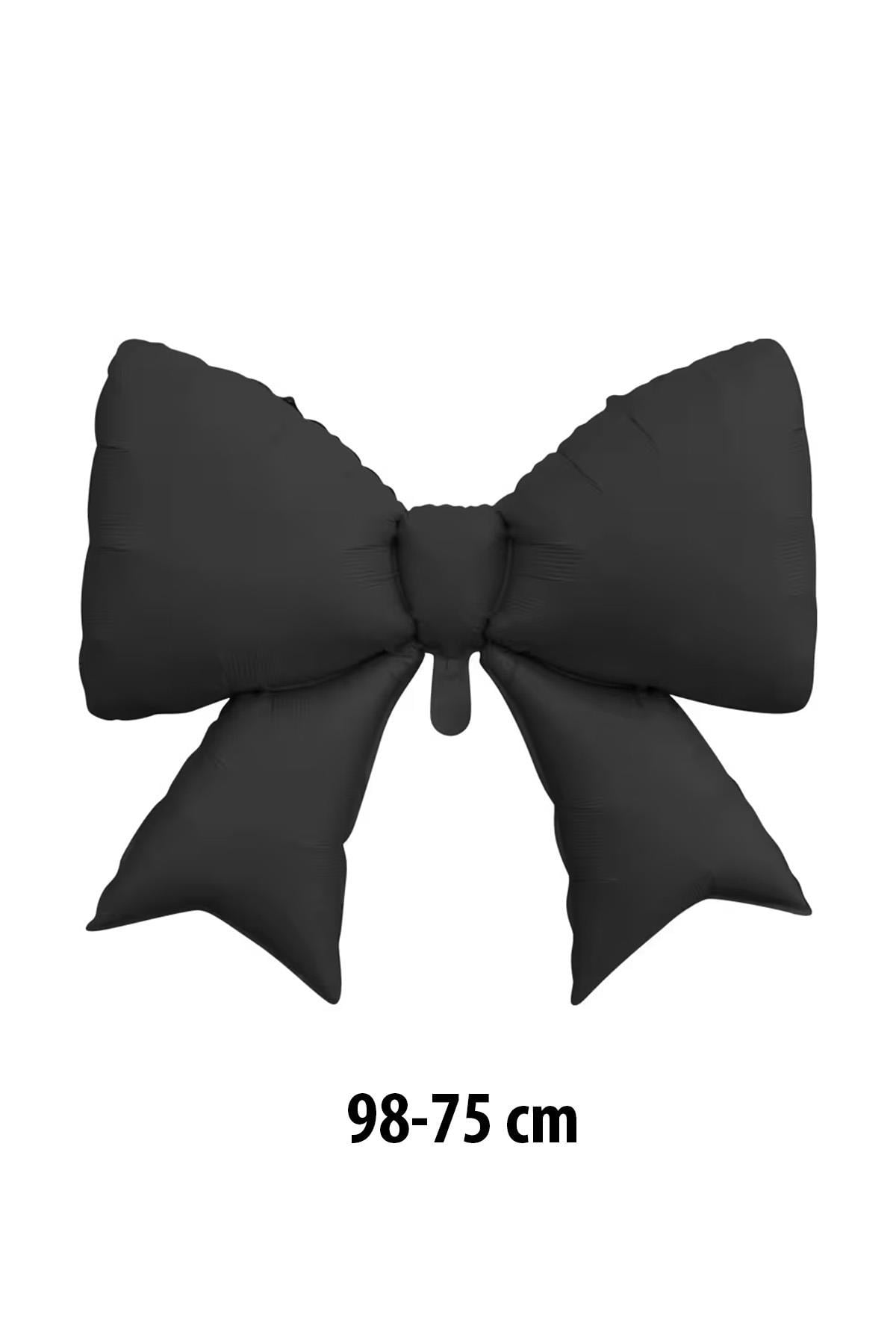 Siyah Kurdele Fiyonk Folyo Balon 98-75 Cm