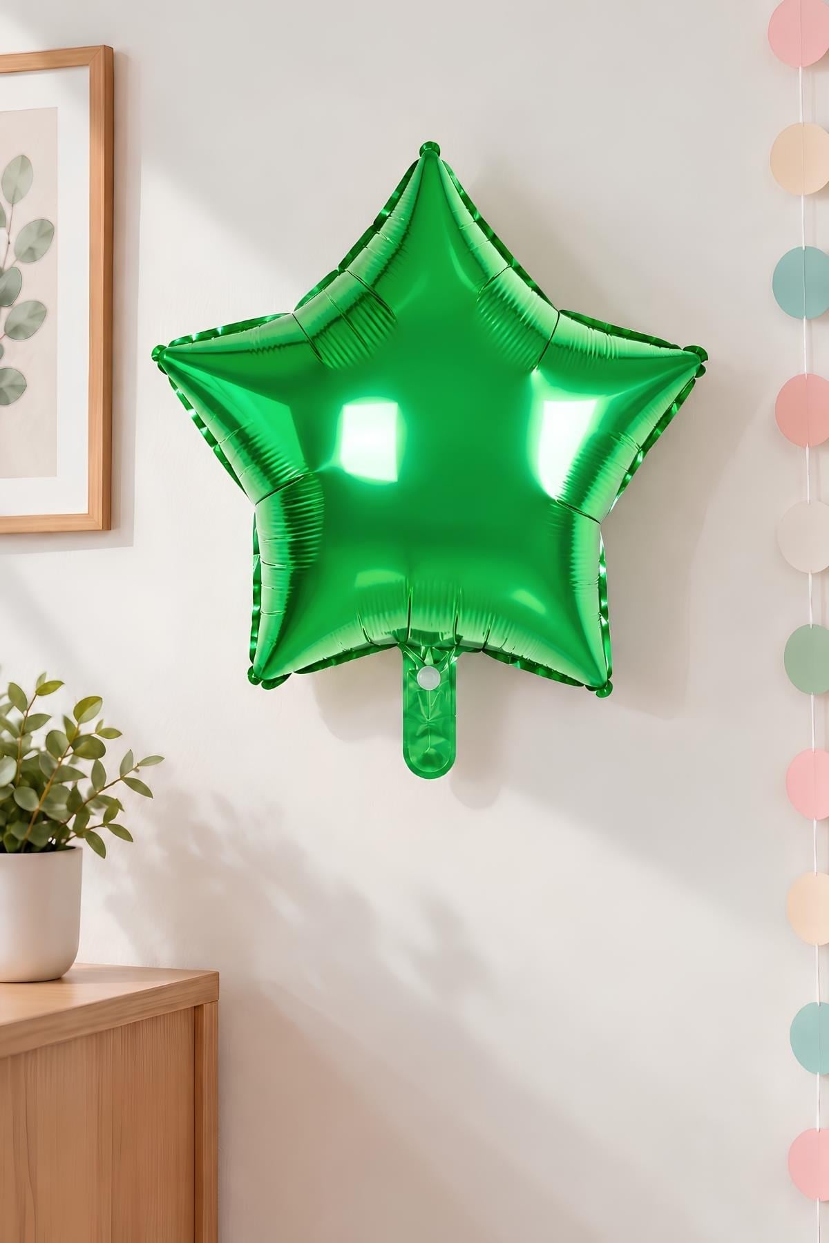 Yeşil Yıldız Folyo Balon 45 cm - Bebek Çocuk Parti Kutlama