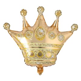 0 Gümüş Rakam ve  Gold Kral Tacı Folyo Balon Doğum Günü Parti Kutlama Seti
