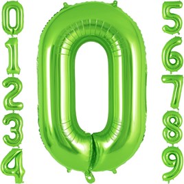 0 Rakam Açık Yeşil Folyo Balon 32-34