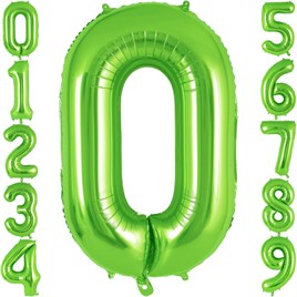 0 Rakam Açık Yeşil Folyo Balon 32-34