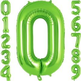 0 Rakam Açık Yeşil Folyo Balon 32-34