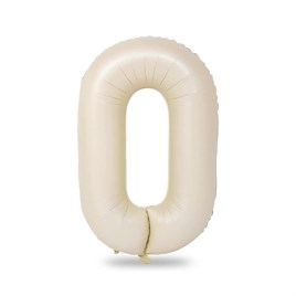0 Rakam Krem Folyo Balon 34 inç 76-82 cm