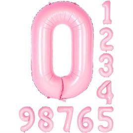 0 Sıfır Rakam Pembe Folyo Balon 34