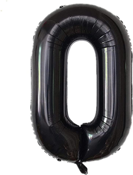 0 Siyah Rakam Folyo Balon 34