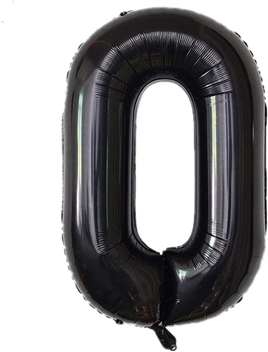 0 Siyah Rakam Folyo Balon 34