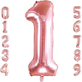 1 Bir Rakam Rose Gold Folyo Balon 32-34