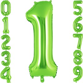 1 Rakam Açık Yeşil Folyo Balon 32-34