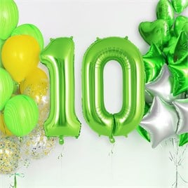 1 Rakam Açık Yeşil Folyo Balon 32-34