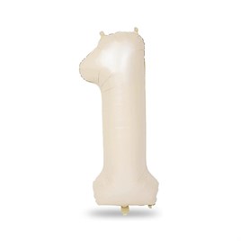 1 Rakam Krem Folyo Balon 34 inç 76-82 cm