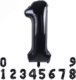 1 Siyah Rakam Folyo Balon 34