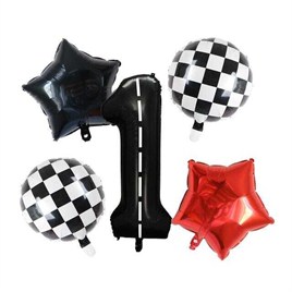 1 Yaş Yarış Arabası Temalı Doğum Günü Parti Kutlama Balon Seti 