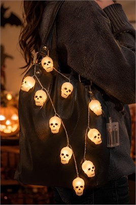10lu Kurukafa LED Işık Halloween Cadılar Bayramı Tavan ve Dekor Süsü