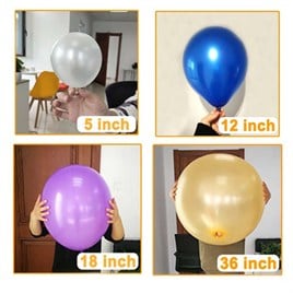 12 İnç Makaron Mavi Balon 10 Adet