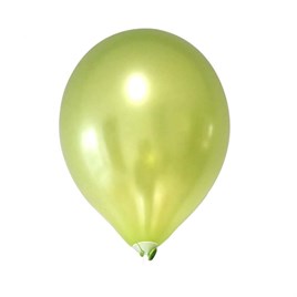 12 İnç Metalik Açık Yeşil Balon 10 Adet