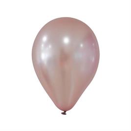 12 İnç Metalik Gül Kurusu Balon 10 Adet