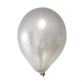 12 İnç Metalik Gümüş Balon 10 Adet