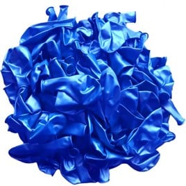 12 İnç Metalik Koyu Mavi Balon 10 Adet