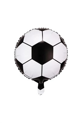 18 inç Siyah Beyaz Futbol Topu Folyo Balon-45 cm