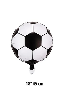 18 inç Siyah Beyaz Futbol Topu Folyo Balon-45 cm