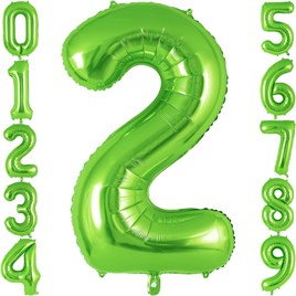 2 Rakam Açık Yeşil Folyo Balon 32-34