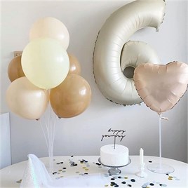 2 Rakam Krem Folyo Balon 34 inç 76-82 cm
