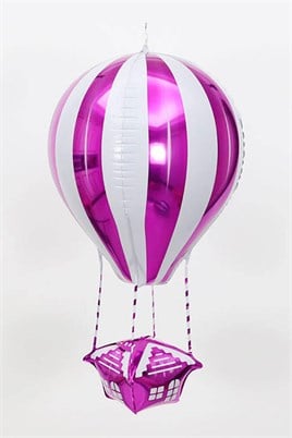 22 İnç Uçan Balon Temalı Gül Kırmızı Folyo Balon 88-28 Cm