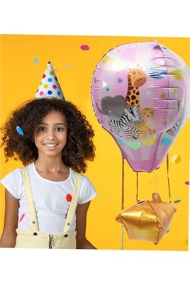 22 İnç Uçan Balon Temalı Yeşil Folyo Balon 88-28 Cm