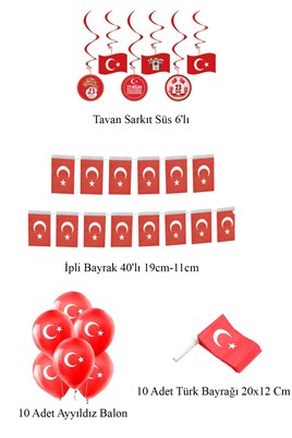 23 Nisan Bayramı Kutlama Seti 1 Milli Bayram Süs Çocuk Bayramı Gösteri Süsü