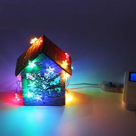 28li Yıldız Peri Tel 3,2 metre Usb Girişli Animasyonlu Çok Renkli RGB