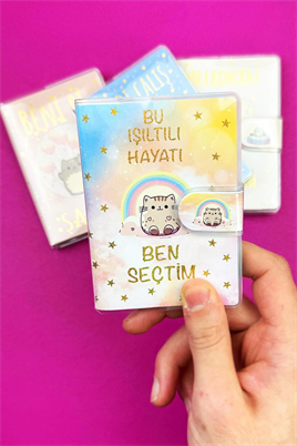 4 Adet Özel Tasarım Türkçe Motto Cırt Kapak Defter Set
