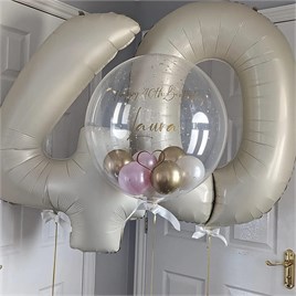 4 Rakam Krem Folyo Balon 34 inç 76-82 cm